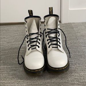 White Doc Marten 1460 smooth Lace-Up Boots